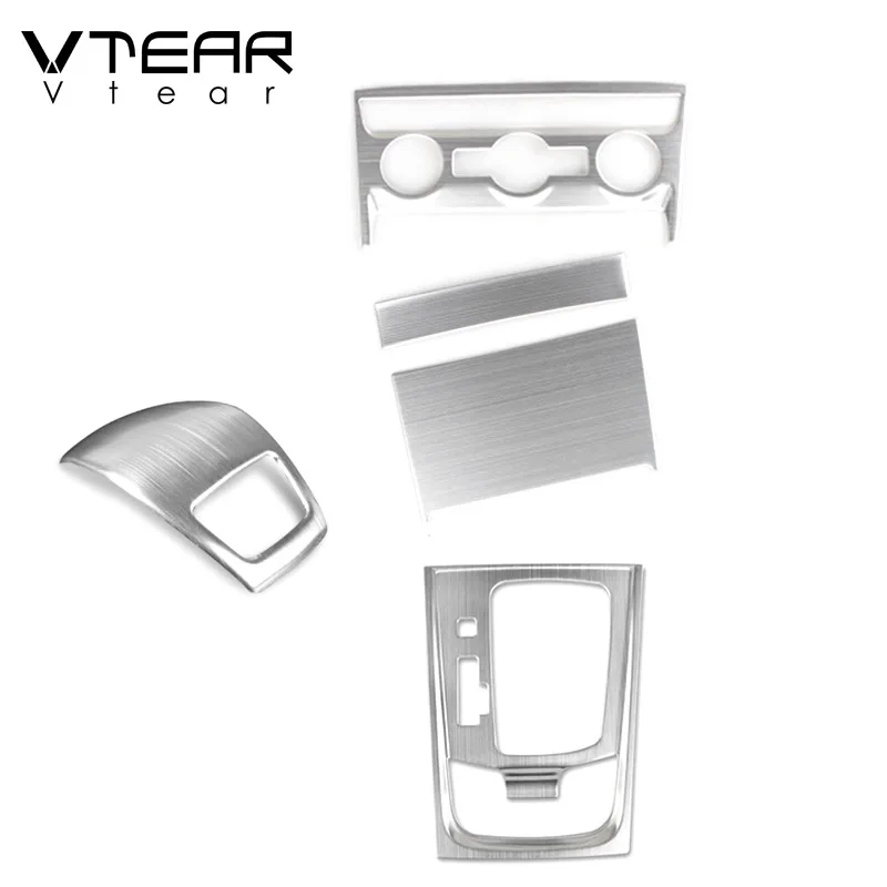 Vtear for Skoda Kodiaq car center console cover decoration Gear storage panel trim AC frame mouldings styling accessories auto