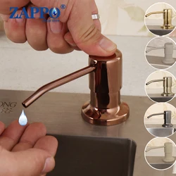 ZAPPO-dispensador de jabón de oro rosa, 6 opciones, para encimera de baño, bomba de mano para platos líquidos, fregadero de cocina