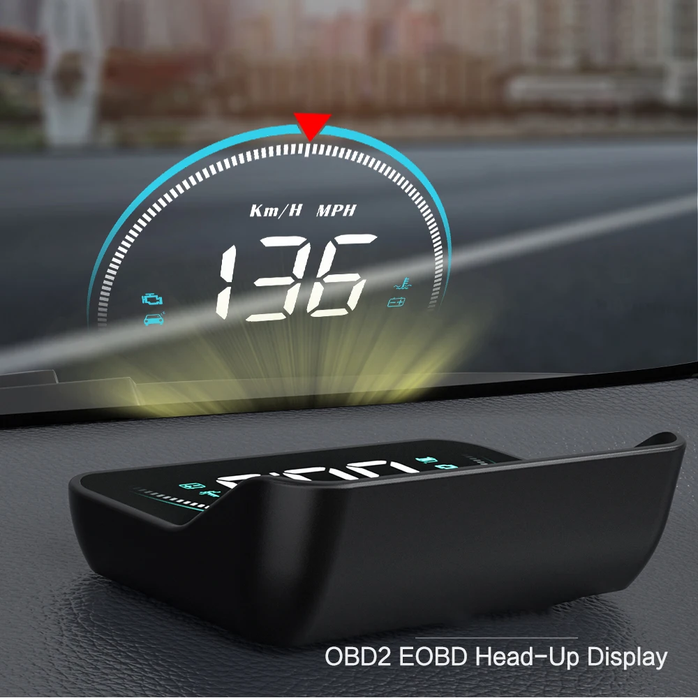 Car HUD Head Up Display Car OBD2 II EUOBD Overspeed Warning System Projector Windshield Auto Electronic Voltage Alarm