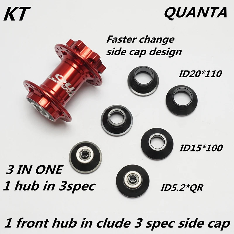 KT QUANTA Frodon MTB Mountain Bike Disc Brake Through Axle 20*110 15*100 QR 32 Hole Downhill Euduro Dirt Jump Bicycle Front Hub