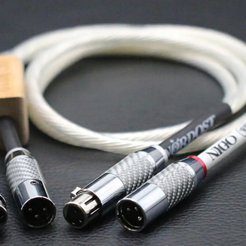 TOP-HiFi Pair Nordost Odin XLR Balanced Cable Carbon Fiber 3pin XLR plug Amplifier CD DVD player Speaker Interconnect Cable