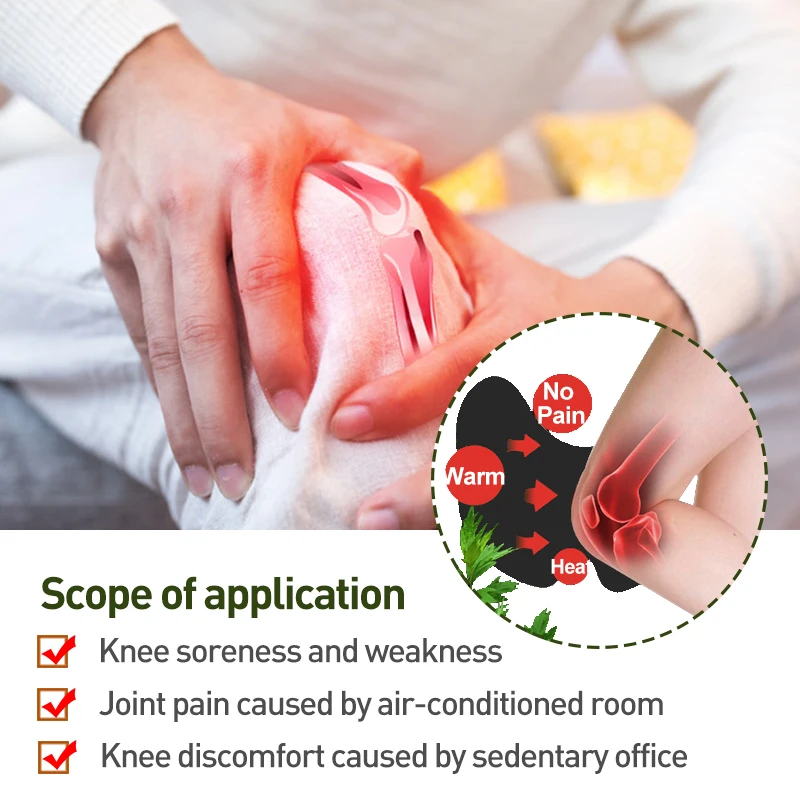 12pcs Sumifun Knee Plaster Sticker Wormwood Extract Knee Joint Ache Pain Relieving Rheumatoid Arthritis Sprains Patch K04601