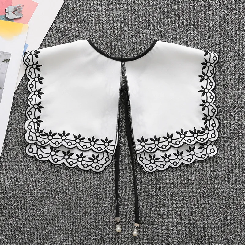 White Lace Fake Collar Women Detachable Cotton Shirt Fake False Collar Blouse Top Clothes Shirt Accessories DropShip image 3