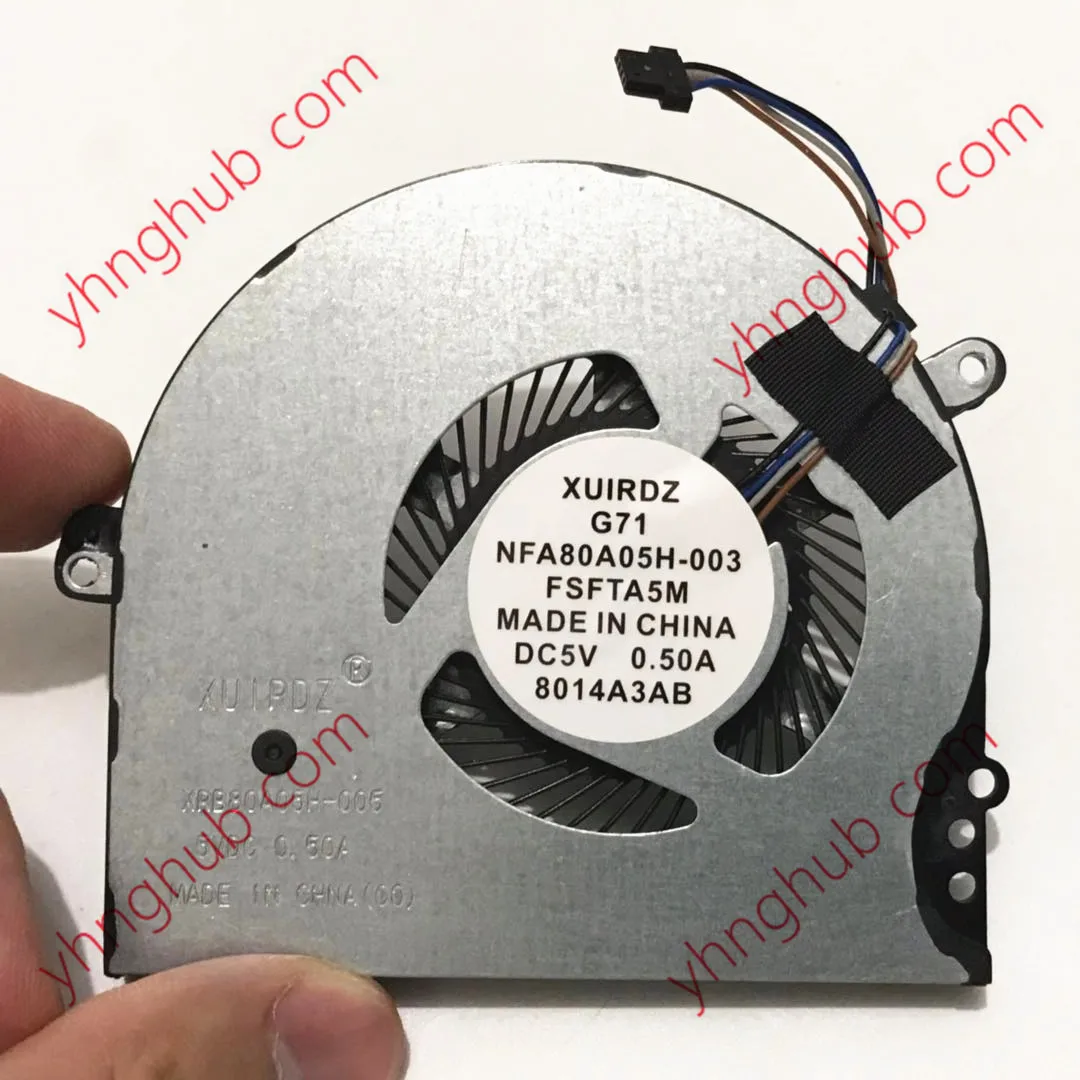 

G71 NFB80A05H-003 FSFTB5M 927918-001 DC 5V 0.5A 4-Wire Server Cooling Fan