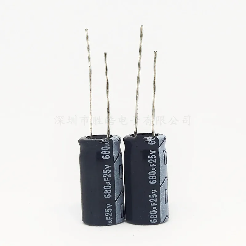 10PCS/LOT 25V680uF 680UF25V 10*17mm High-quality Aluminum Electrolytic Capacitors 25V 680UF Size：10x17（MM）