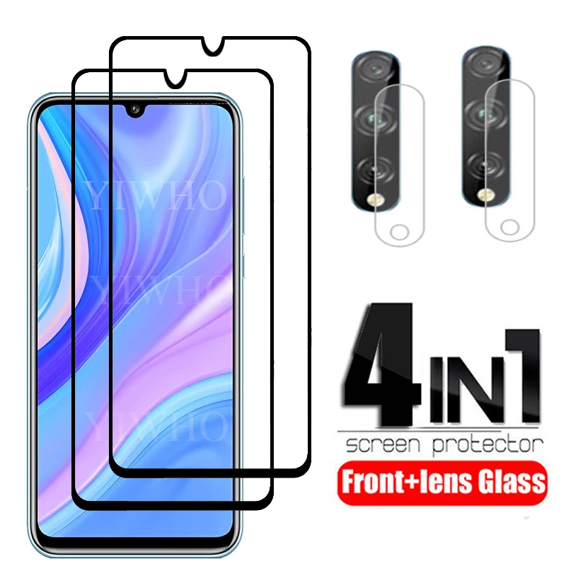 4 In 1 for Huawei Y8P Glass for Huawei Y8 P Y 8 P Tempered Glass Smartphones on For Huawei Camera Len Glass AQM-LX1 6.3