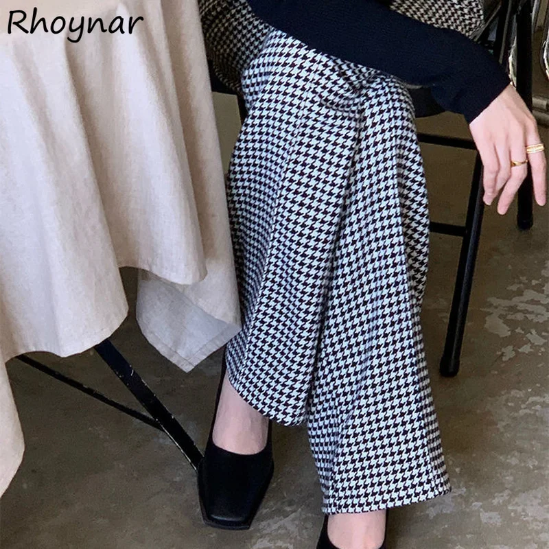 

Casual Pants Women Vintage Classical Wide-leg Trousers Street Wear Harajuku Elegant High Waist Winter Popular Feminino Y2k Ins