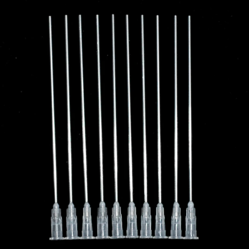 10/20pcs 100MM Glue Syringe Needle Tips White Stainless Steel Blunt Dispensing Needles For Gluing Filling Ink Oil Welding Flux