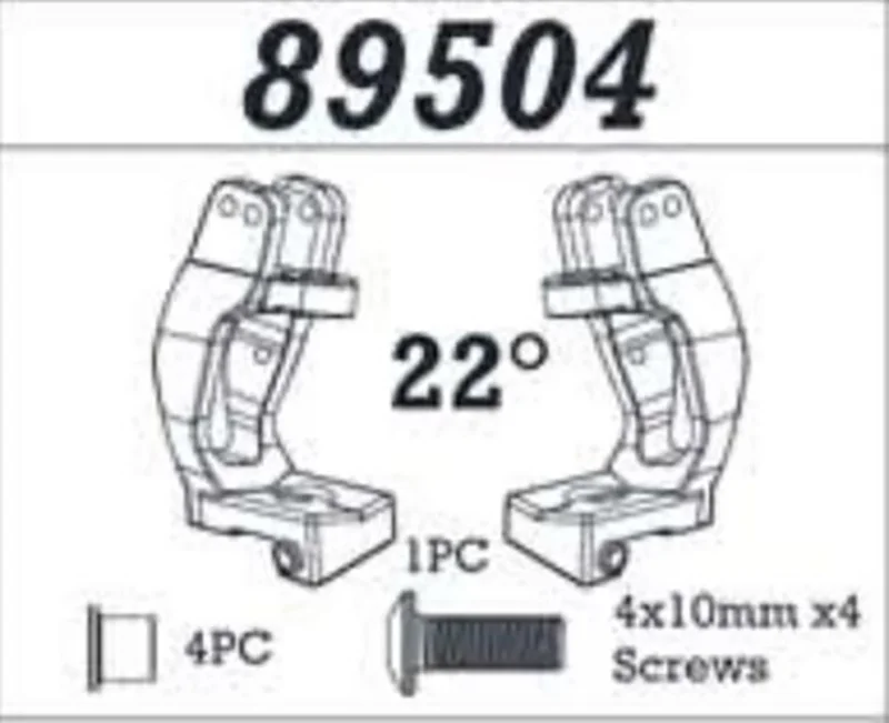 Original OFNA/HOBAO RACING 89504 Front C-Hub 22 Degree for B-Version For HYPER 1/8 8SC ELECTRIC/NITRO SHORT COURSE