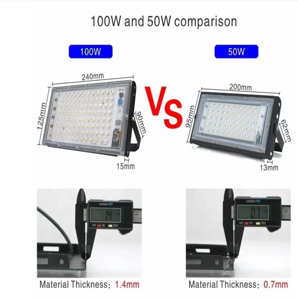 Foco – projecteur LED à large faisceau, éclairage d'extérieur, 50W, 220V