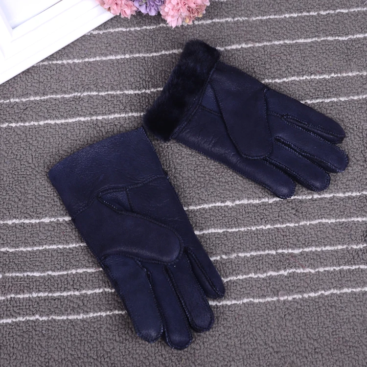 MPPM Genuine Leather Gloves Parent Child gloves Winter  Wool Fur Gloves Mittens Natural Sheepskin Gloves for girl and boy