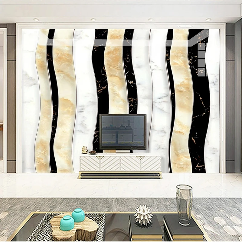 Custom Photo Wallpaper 3D Marble Abstract Geometric Pattern Living Room TV Background Wall Tapety Fresco Papel De Parede Sticker