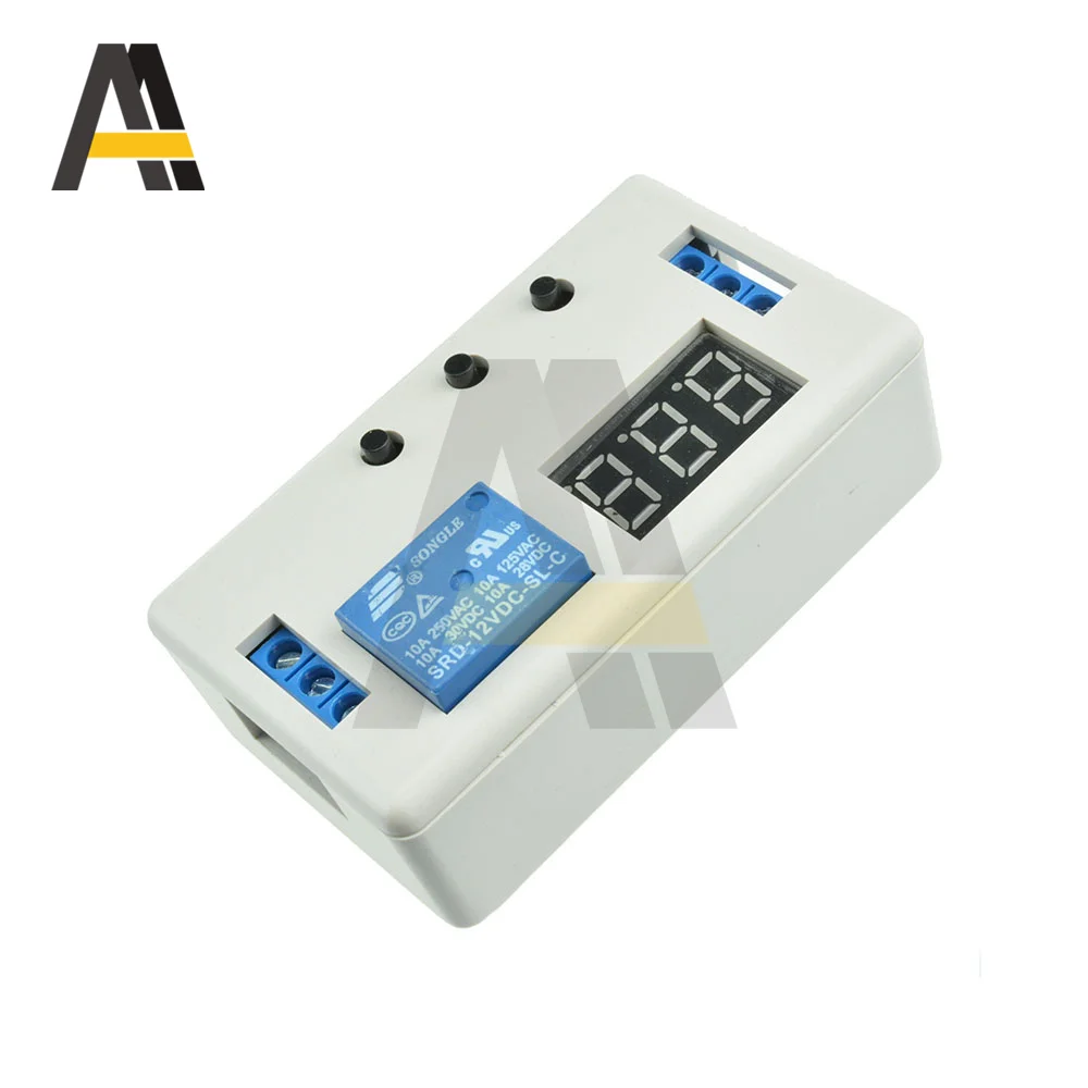 DC 12V Digital Time Delay Relay 3 LED Digits Trigger Cycle Timer Delay Switch Circuit Board Adjustable Timing Control Module