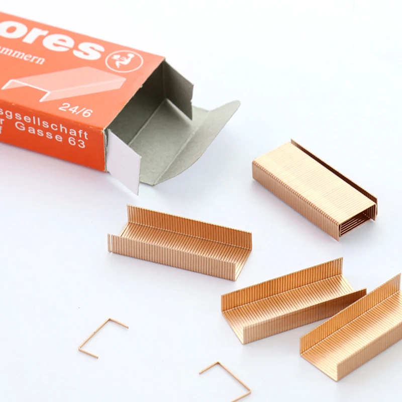 Creative Manual Rose Gold Stapler Staple Remover Staples Hold Punch Large Desk Stapler Student School Office Stationery Supplies