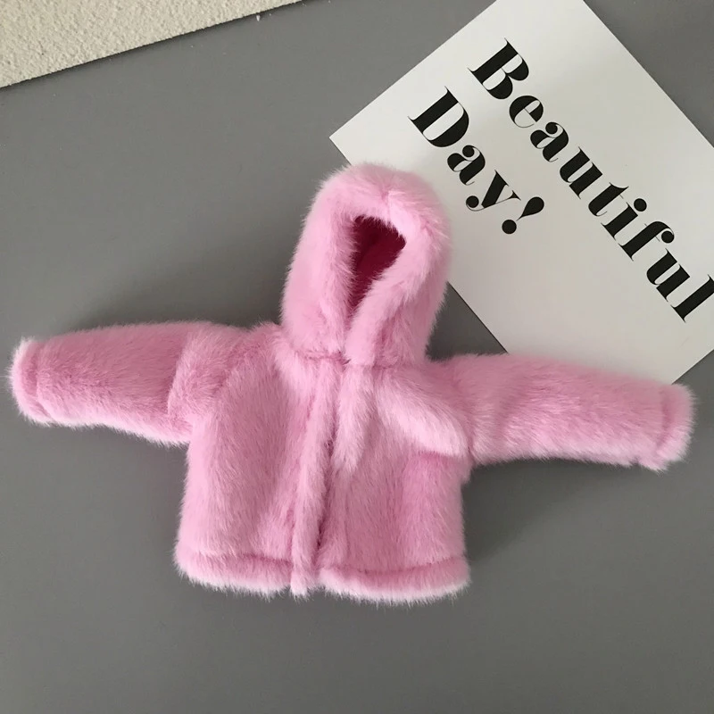 Outfits for Blythe Doll Clothes Soft Fur Coat with Hat Suit for Blyth, Licca, OB23, ob24, Azone, 19 Joint Body Dolls