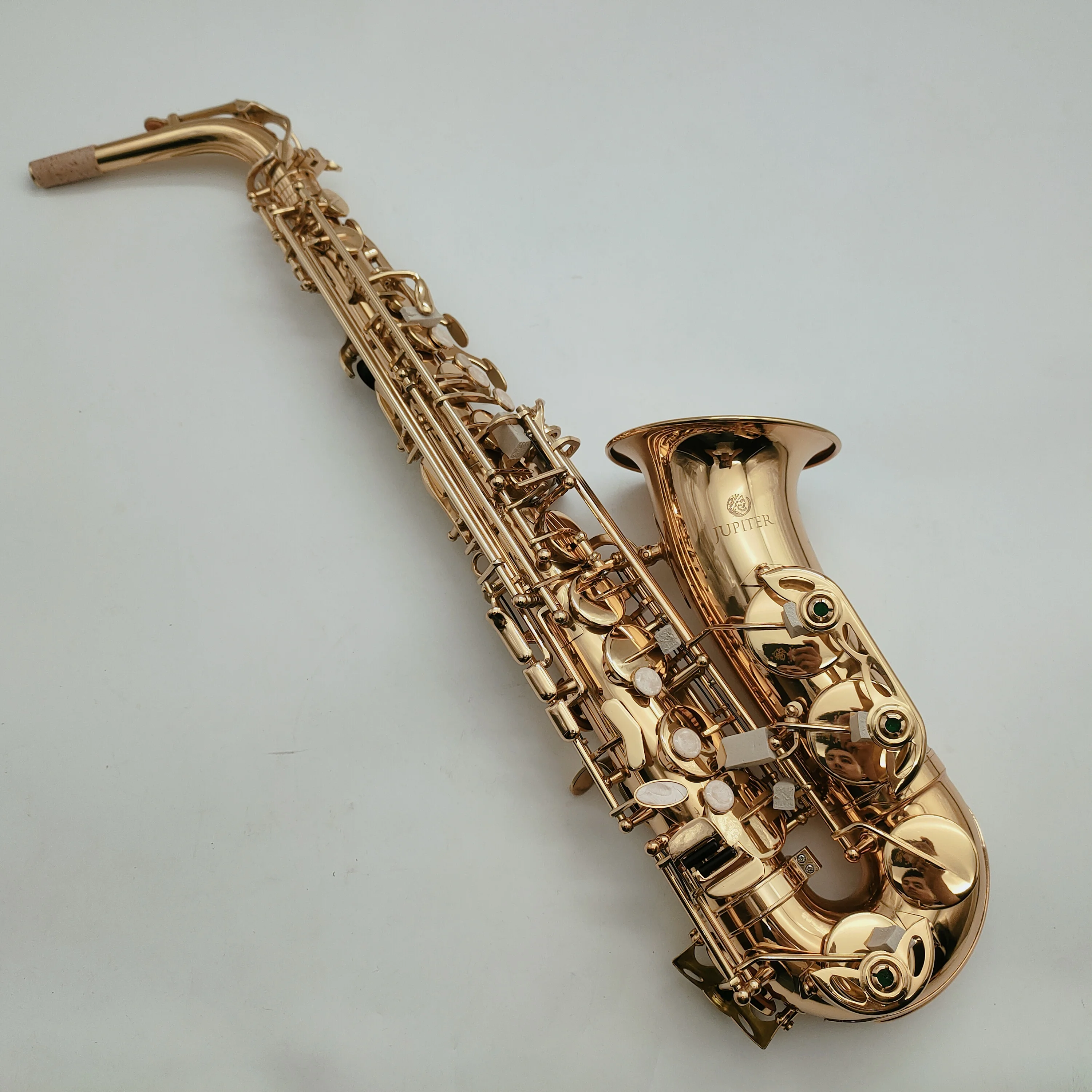 JupClaJAS-767GL Alto Mib Tune Saxophone Nouvelle Arrivée Laiton Or Laque Musique TingE-flat Sax Avec Étui Accessoires