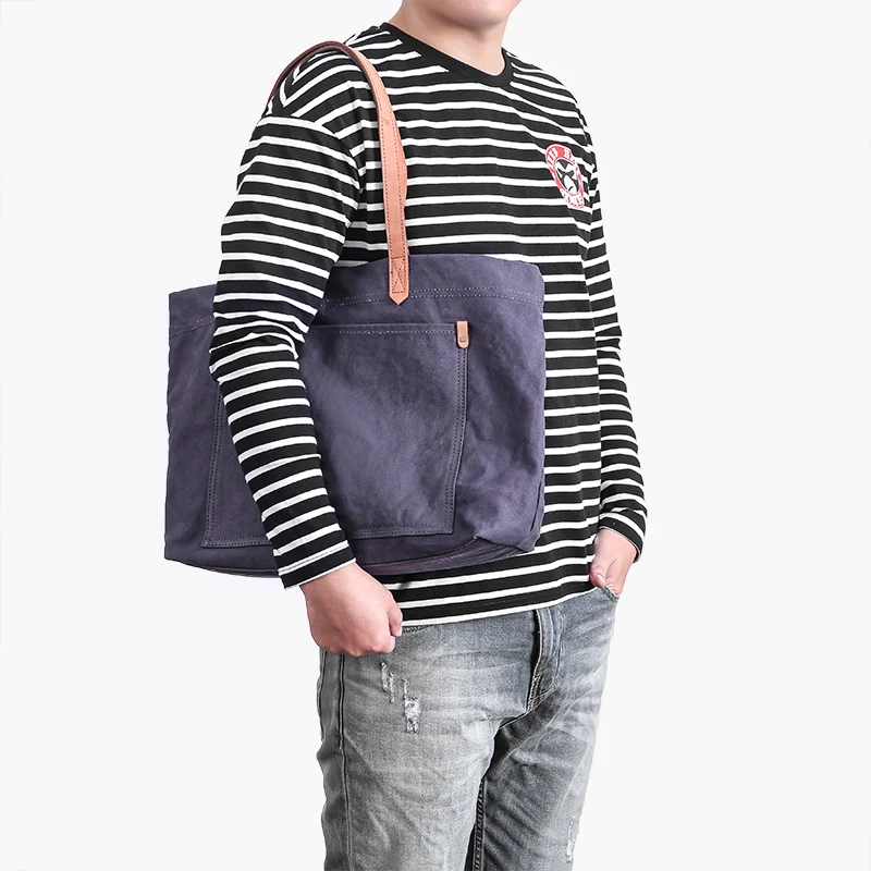 Imagem -02 - Bolsa Japonesa de Lona com Desenho Animado Bolsala Masculina de Crossbody Multifuncional