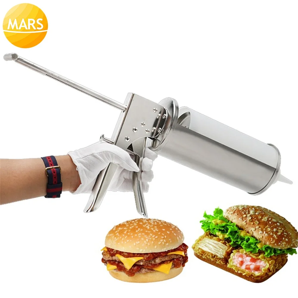 Manual Churros Filling Machine With One Bottle Cream Sauce Jam Churro Filler Snack Burger Gun Hamburger Dispenser