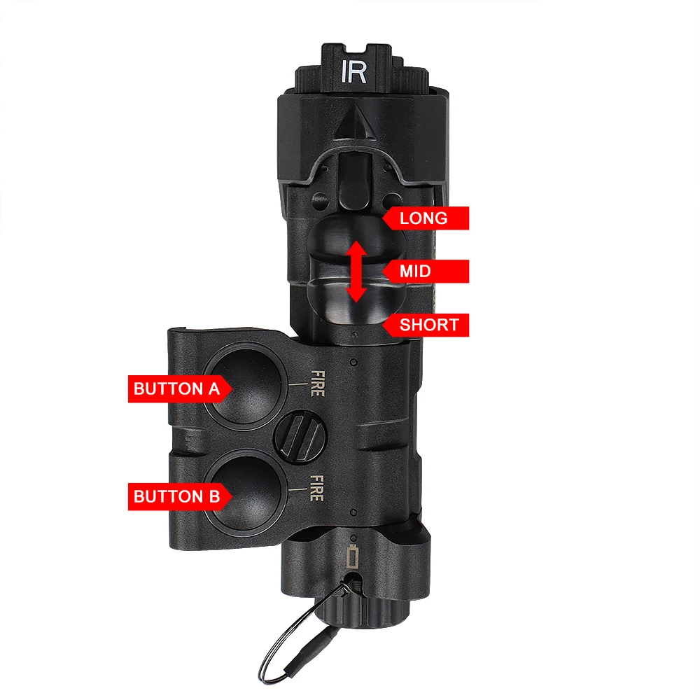 Hunting Red Laser With IR And White Light Plastic Nylon Material Replace Right and Left Hand Use For Airsoft hunting HK15-0142