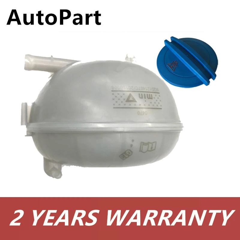 5Q0121321 5Q0121407D Engine Coolant Reservoir Expansion Tank + Cap Set For VW Golf 7 MK7 GTI Rabbit R32 e-Golf For Audi A3 S3