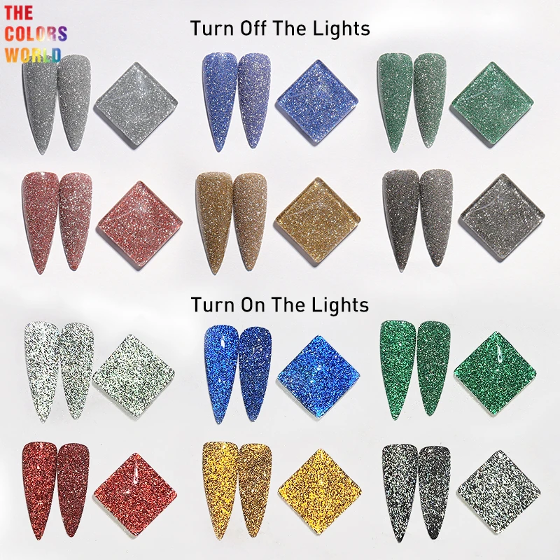 TCT-453 Crystal Diamond  Reflective Flash Powder Nail Glitter Nail Art Decoration Tumbler Crafts Accessories Festival Supplier