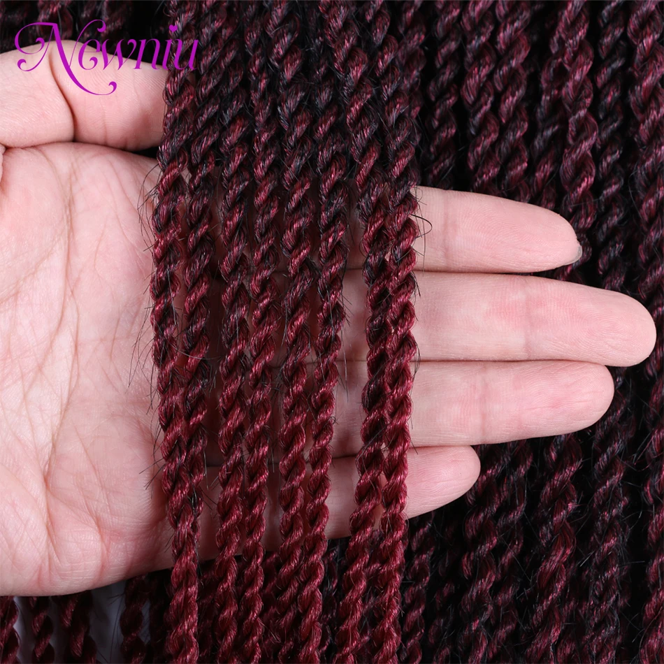 Extensiones de cabello sintético para trenzas senegalesas, crochet, ombre, para cajas de trenzas 5