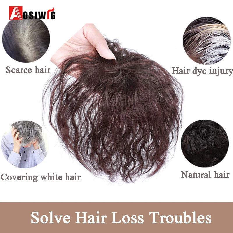 Aosiwig Synthetic Hair Natural Replacement Hairpiece Fake Women Kinky Curly Corn Beard Hair Replacement Clip In Hair Extension