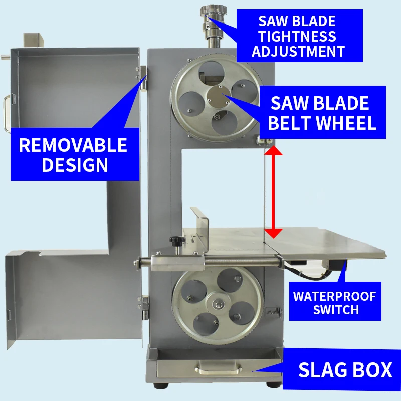 Commercial bone sawing machine 1500W desktop meat sawing machine cutting fish trotters steak bone frozen lamb cutting
