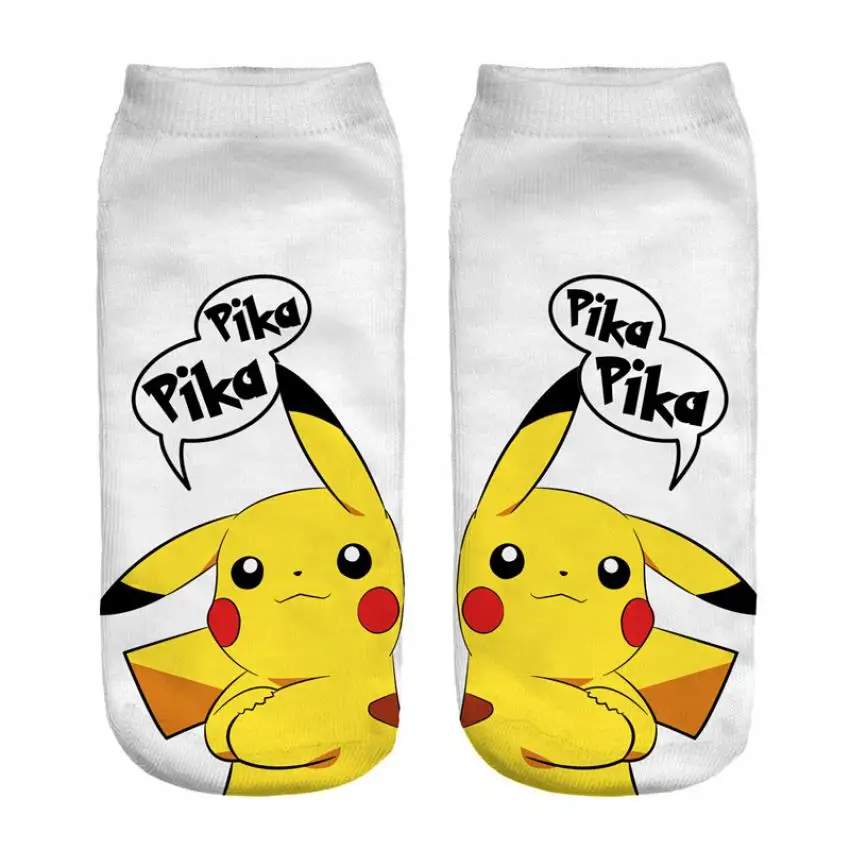 Pokemon Pikachu Game Cotton Socks Pokemon Go Squirtle Charmander Bulbasaur Anime Cosplay Men Women Christmas Gift Sock