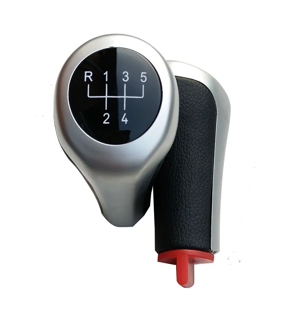 5/ 6 speed Car Gear Shift Knob With Real Leather For BMW 1 3 5 6 Series E30 E32 E34 E36 E38 E39 E46 E53 E60 E63 E83 E84 E90 E91