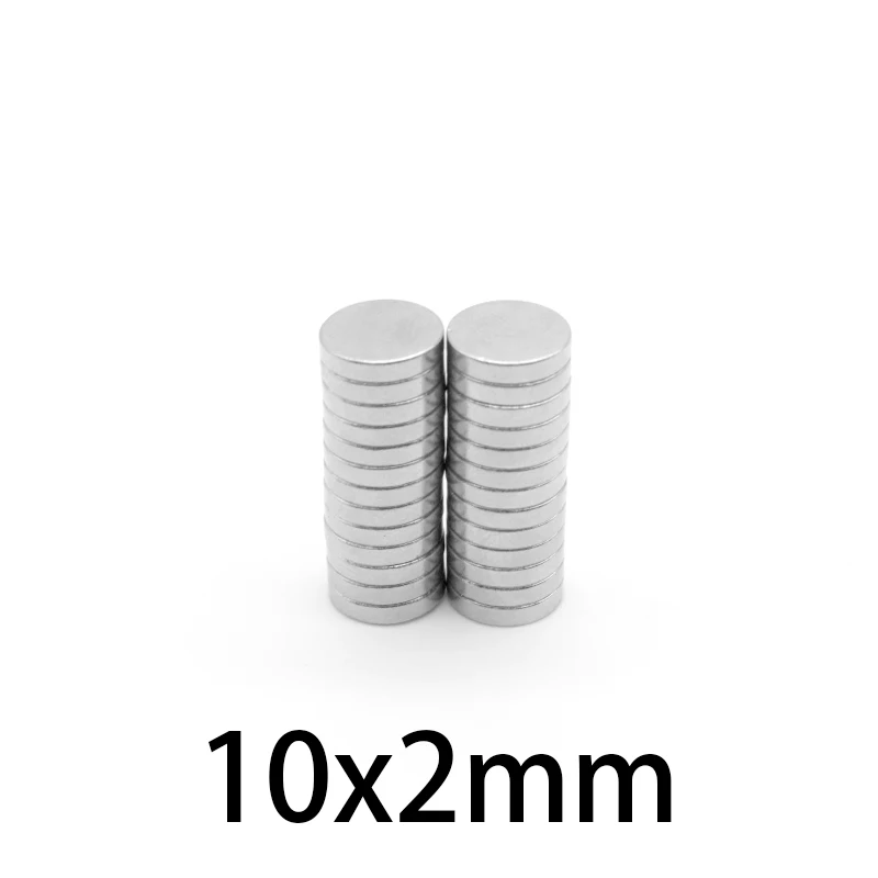 

10-300pcs 10x2mm Round Powerful Magnet Fridge Bulk Sheet Neodymium Disc Magnet 10mmx2mm Permanent NdFeB Strong Magnets 10*2