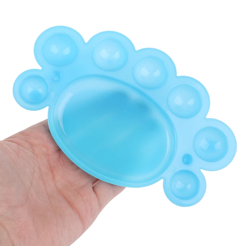 2 قطعة البصمة شكل البلاستيك لوحة الفن الطلاء البلاستيك الرسم صينية اللون لوحة للنفط بألوان المياه الأبيض اللوحة البليت