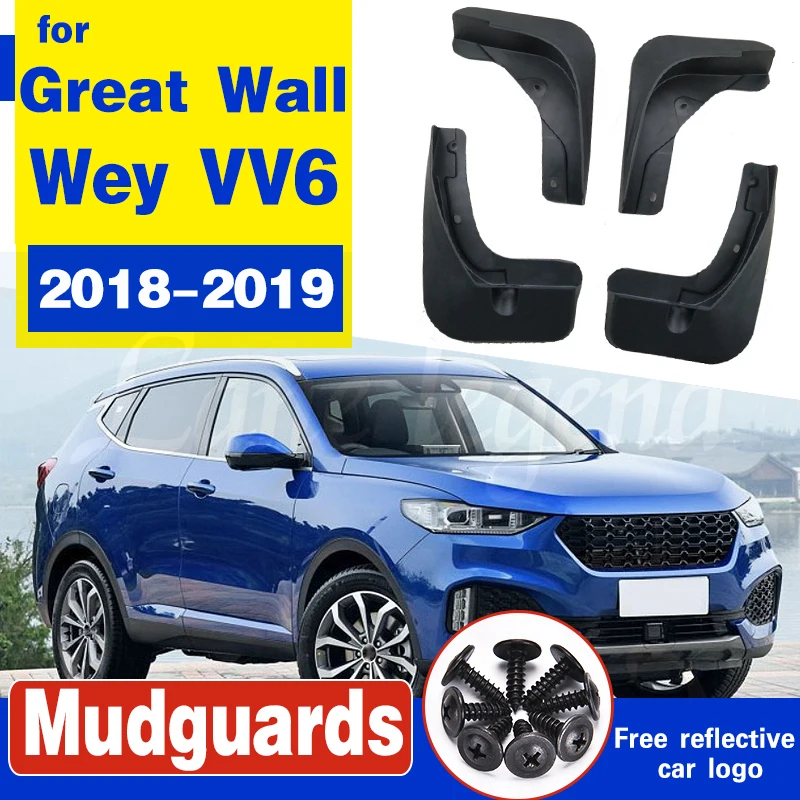 

4Pc Car Mud Flaps For Great Wall Wey VV6 2018 2019 Mudflaps Splash Guards Mud Flap Mudguards Fender