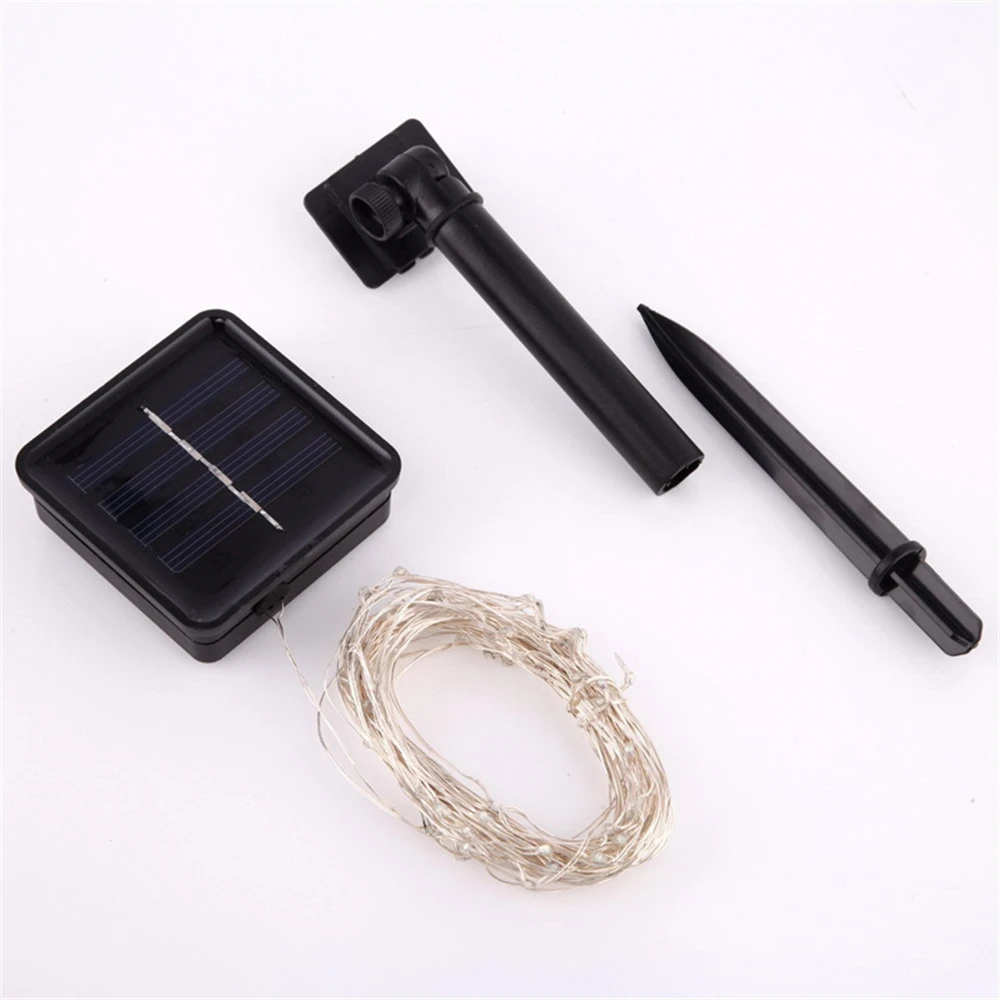 10m 100 LED Solar Light Outdoor Lamp String Lights For Holiday Christmas Party Waterproof Fairy Lights Garden Garland