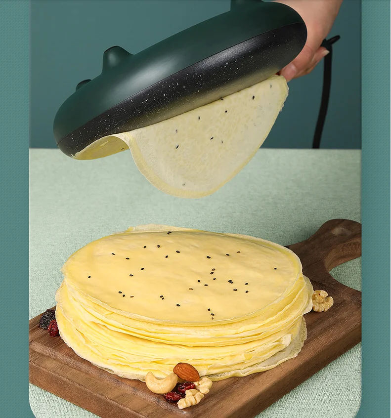 220V Automatische Non-stick Crêpe Pannenkoek Machine Pizza Maker Huishoudelijke Keuken Tool Elektrische Bakpan Eu/au/Uk/Us