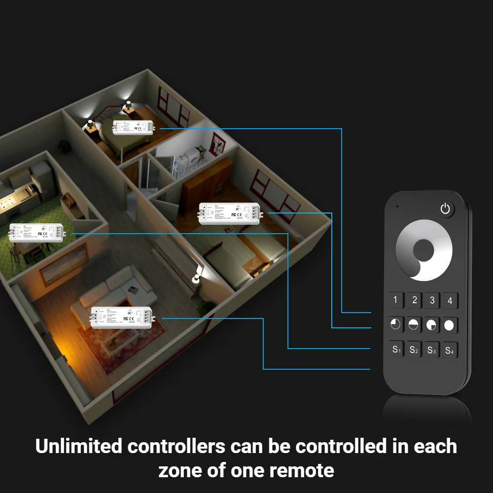 WZ5 TUYA Zigbee Smart Led Controller DC 12V 24V DIM RGB RGBW RGBWW RGBCW RGBCCT Strip 2.4G RF Remote Google Plus Voice Control