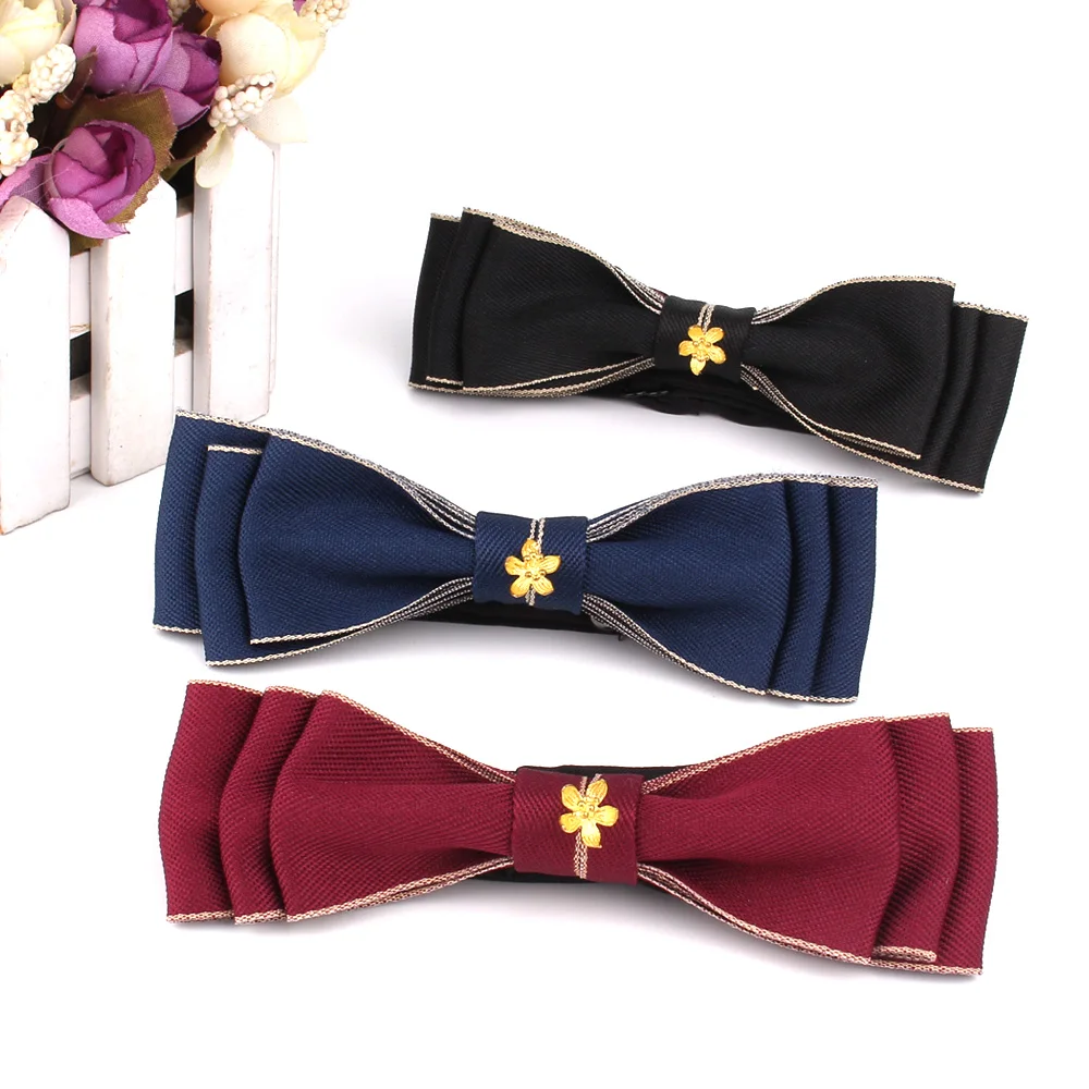 Ladies Bowtie For Groom Fashion Solid Bow tie For Men Women Black Bowknot Adult Wedding Bow Ties Cravats Red Groomsmen Bowties