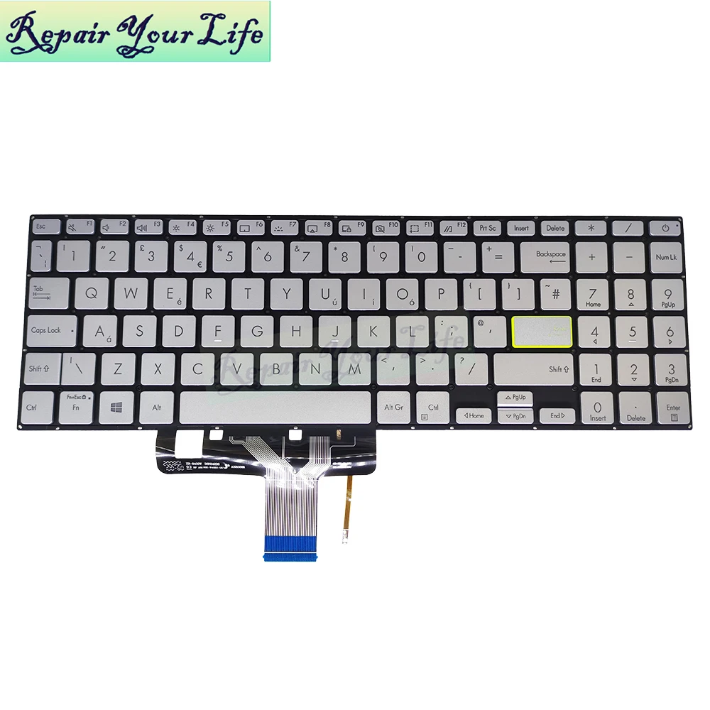 ryl frances uk euro teclado retroiluminado para asus vivobook 15x x521 x521f x521fl x521fa x521eq x521ua x521ia x521jq5626uk00 at3uk13 01