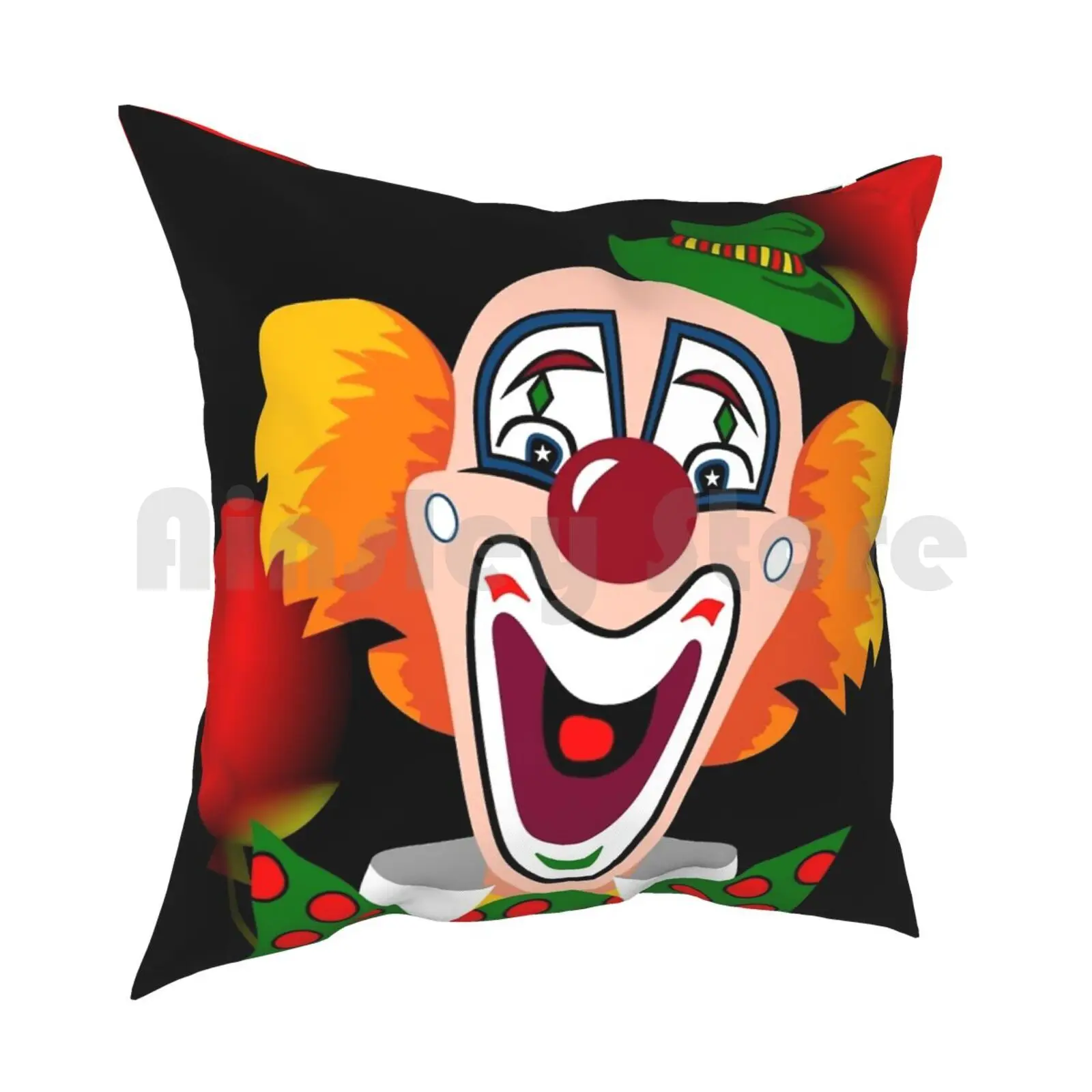 Clown Pillow Case Printed Home Soft Throw Pillow Comedian Comic Comical Amusing Entertaining Balloon Circus Pipo Pierrot