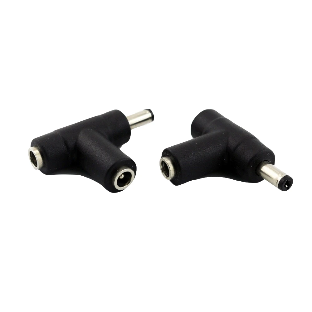 1 قطعة CCTV DC الطاقة 5.5x2.1 مللي متر الذكور التوصيل إلى ثنائي الإناث جاك T نوع تمديد موصل محول الأسود