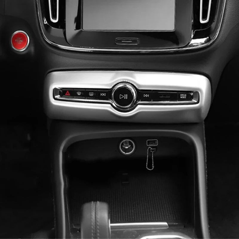

For Volvo XC40 T5 Accessories 2017-2019 Car Air Conditioner AC Vent Switch Panel ABS Matte Carbon Fibre Cover Trim