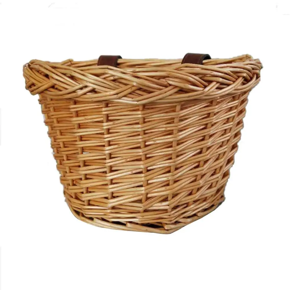 Bicycle Basket Bike Front Rattan Basket Large Capacity Waterproof Sturdy Simple Food Basket For Cycling Bike Accessories