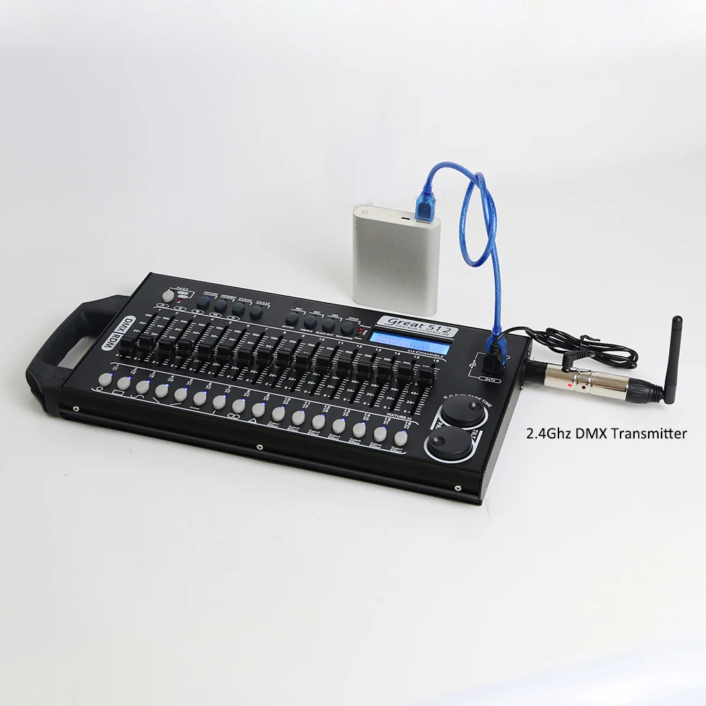512ch DJ DMX Led Controller Stage Lighting Effect Rechargeable Wireless Dmx512 Receiver Professional Commercial Light