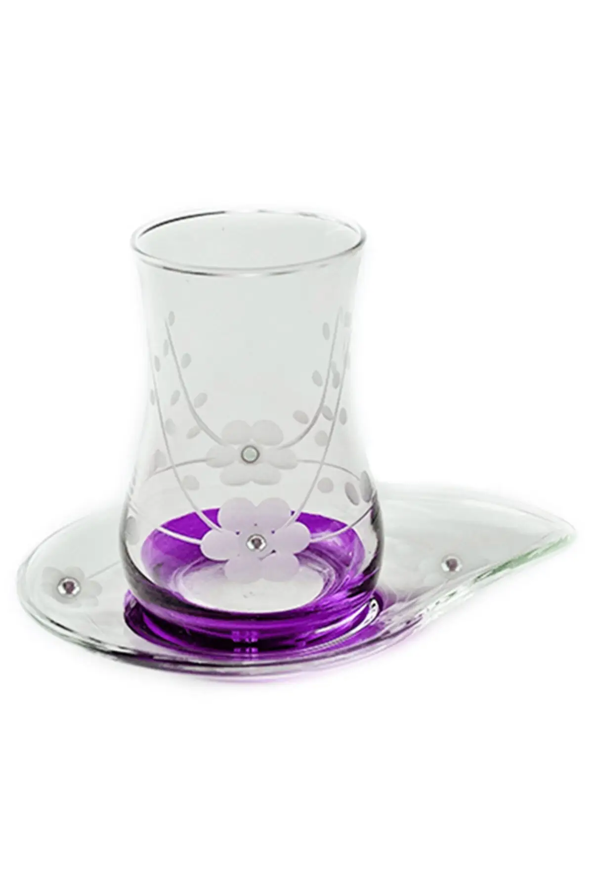 Uras 13-Piece Nature (Purple) stone Tea Set Kit English Tea Cup Glass Cup