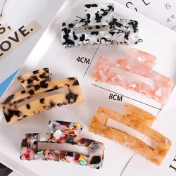 Vintage Crab Hair Clip Women Hair Clip Simple Geometry Acetate Hair Claw Hair Clips for Girls Hair Accessories Hair Barrettes