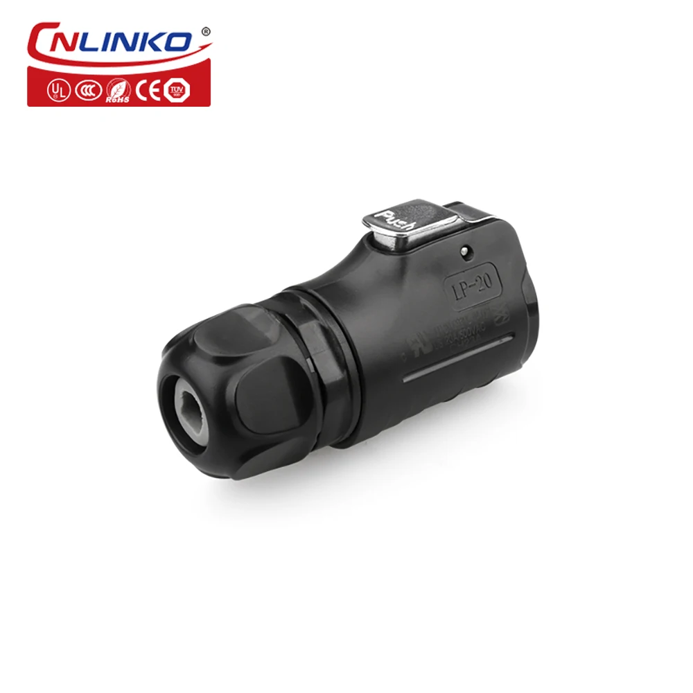 CNLINKO-Connecteur d'alimentation industriel étanche IP68 M20, degré de brouillard de sel, extérieur, panneau solaire, lumière d'affichage LED, 2-12 broches