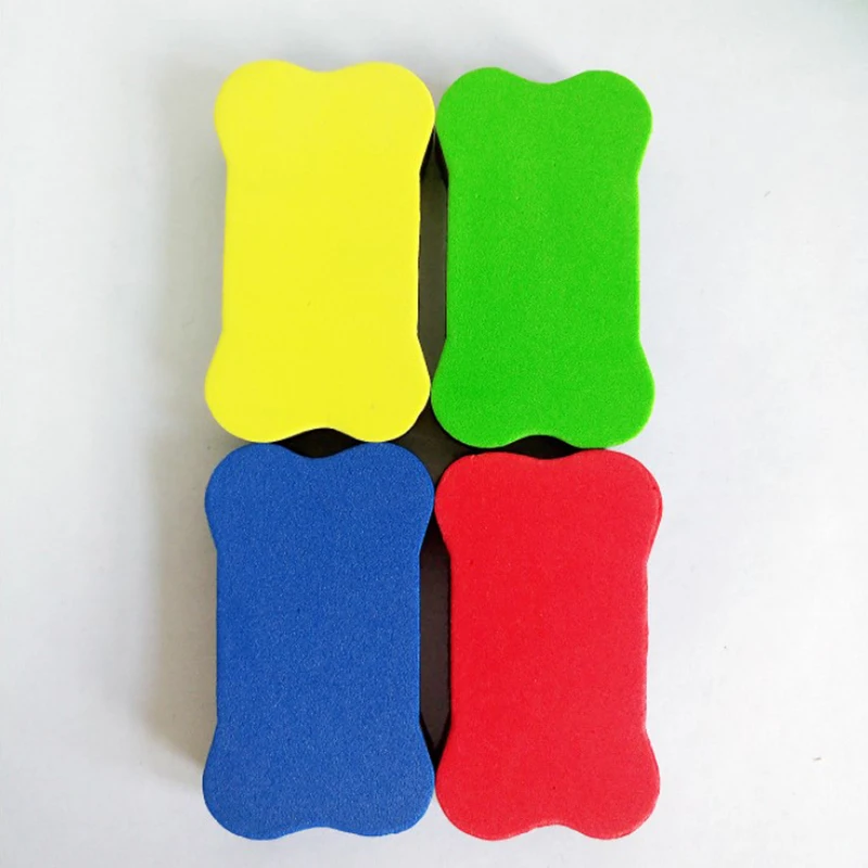 3Pcs Mini Bone EVA Sponge Magnetic Whiteboard Eraser Dry Erase Board Marker Cleaner Chalk Blackboard Wipe School Office Supplie