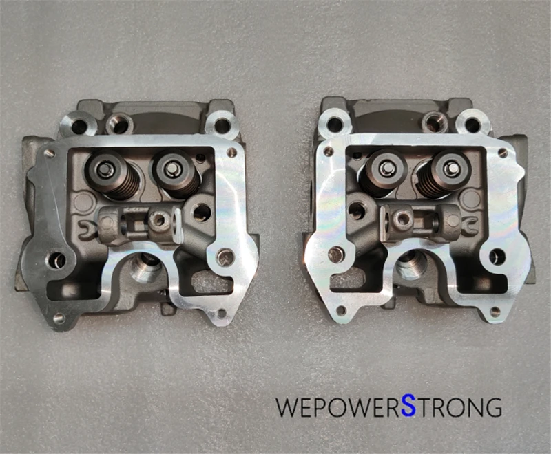 Left and Right Cylinder Head Assy. W/ Valves Springs For Changchai EV80 V-Twin Water Cool Diesel Engine Generator Spare Parts