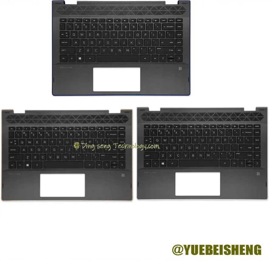 

YUEBEISHENG New/org For HP Pavilion 14 X360 14-CD 14T-CD 14M-CD TPN-W131 Palmrest US keyboard upper cover