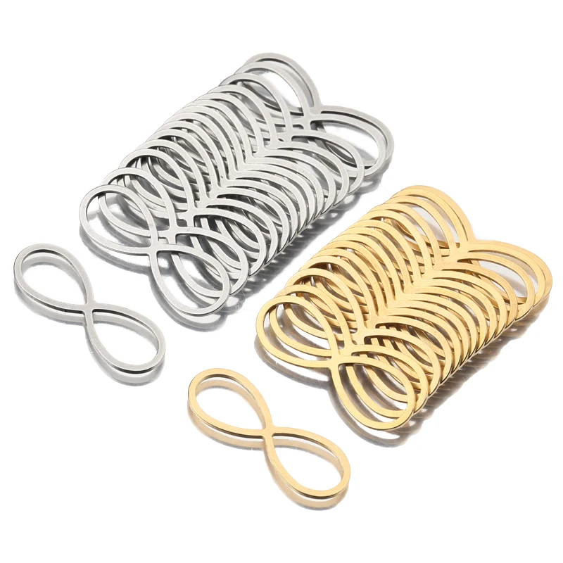 Stainless Steel Infinity Symbol Connectors Number 8 Shape Charm Resin Mold Link Diy Components For Jewelry Bracelet Making